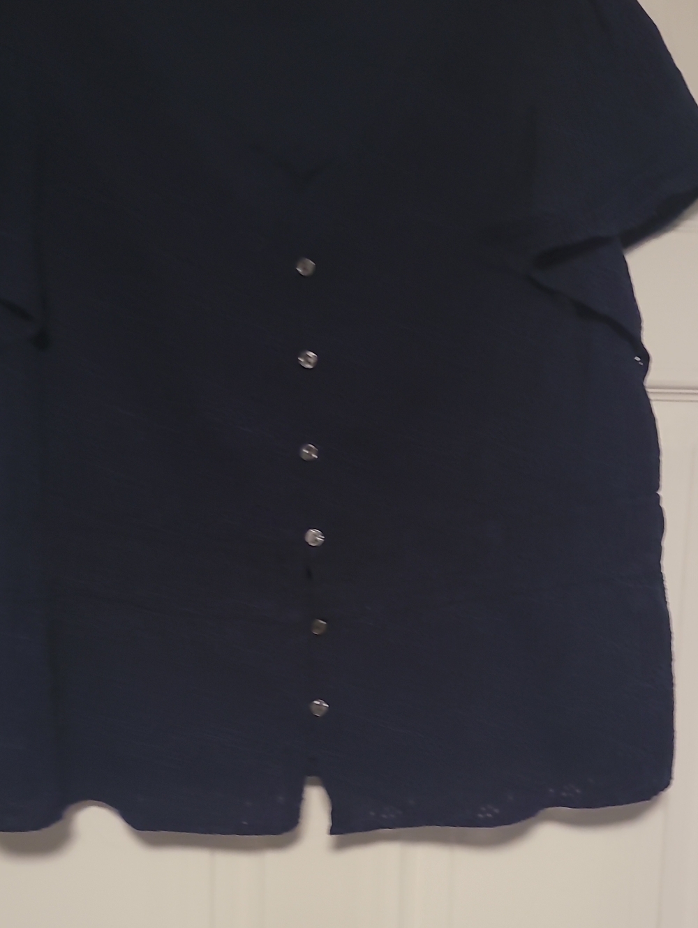 Time and Tru Navy Button-Down Shirt